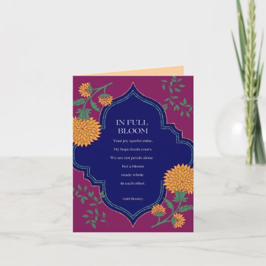 In Full Bloom Feestdagen Kaart (Voorkant)