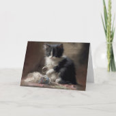 In Fun Black en White Kitten Bedankkaart (Voorkant)
