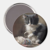 In Fun Black en White Kitten Magneet (Voorkant / Achterkant)