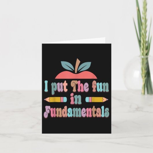 In Fundamentals - Fun Teachers Day Kaart (Voorkant)