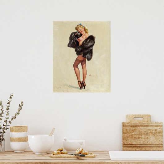 In Furs omhoog Poster (Keuken)