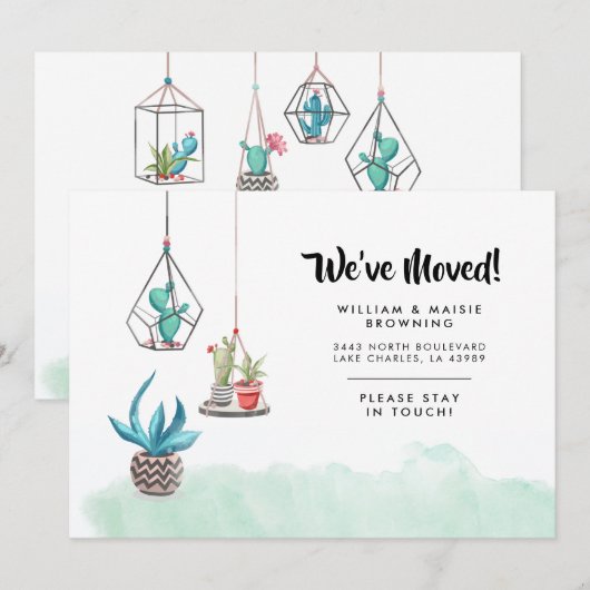 In Garden Cacti hebben we een nieuw adres verplaat Aankondiging (Voorkant / Achterkant)