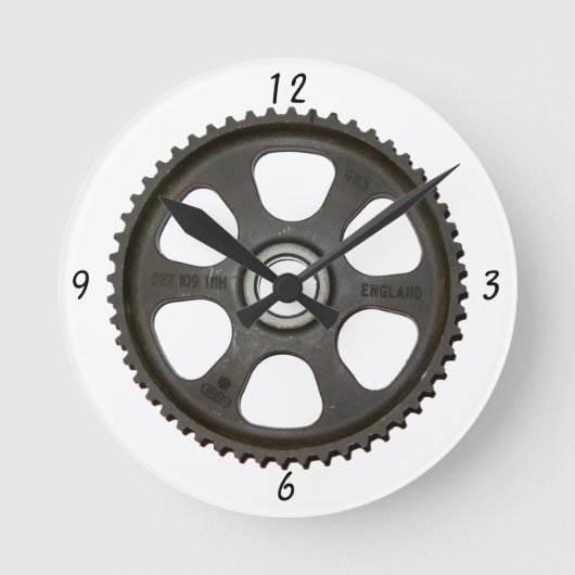 In Gear Wall Clock Ronde Klok (Voorkant)