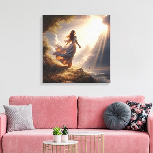 In Gebed 4 Canvas Afdruk (Insitu (Woonkamer))