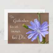 In Gedanken bin ich immer bei Dir! Briefkaart (Voorkant / Achterkant)