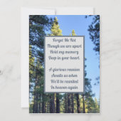 In Gedenkenis Bos Herdenkingskaart Kaart (Achterkant)