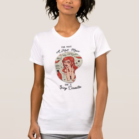 In geen hete puinhoop vrouwen passend T-shirt (Voorkant)