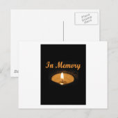 In Geheugen Kaars Gloed Briefkaart (Voorkant / Achterkant)