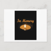 In Geheugen Kaars Gloed Briefkaart (Voorkant)