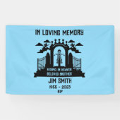 In Geheugen Motorrijder Biker Funeral Gift Spandoek (Horizontaal)