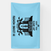 In Geheugen Motorrijder Biker Funeral Gift Spandoek (Verticaal)