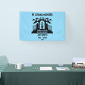 In Geheugen Motorrijder Biker Funeral Gift Spandoek (Beurs)