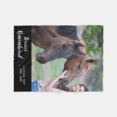 In Geheugen Pet Fotosjabloon uw aangepaste woorden Fleece Deken (Voorkant (Horizontaal))