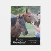 In Geheugen Pet Fotosjabloon uw aangepaste woorden Fleece Deken (Voorkant)