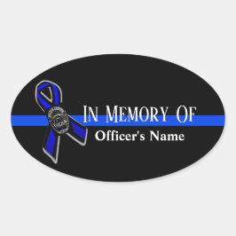 IN GEHEUGEN VAN DE POLITIEKE BUMPERSTICKER VAN DE  OVALE STICKER