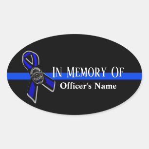 IN GEHEUGEN VAN DE POLITIEKE BUMPERSTICKER VAN DE  OVALE STICKER