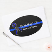 IN GEHEUGEN VAN DE POLITIEKE BUMPERSTICKER VAN DE  OVALE STICKER (Envelop)