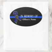 IN GEHEUGEN VAN DE POLITIEKE BUMPERSTICKER VAN DE  OVALE STICKER (Tas)