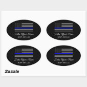 IN GEHEUGEN VAN FALLEN OFFICER OVAL BUMPERSTICKER OVALE STICKER (Vel)