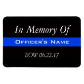 IN GEHEUGEN VAN FALLEN OFFICER THIN BLUE LINE MAGN MAGNEET (Horizontaal)