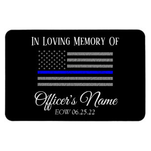 IN GEHEUGEN VAN FALLEN OFFICER THIN BLUE LINE MAGN MAGNEET