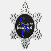 IN GEHEUGEN VAN HET FALLEN OFFICER PEWTER-ORNAMENT TIN SNEEUWVLOK ORNAMENT (Rechts)