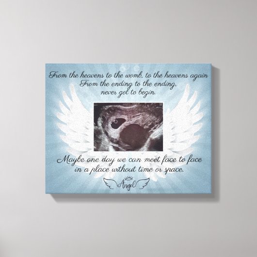 In Geheugen van verlies baby Canvas Print (Voorkant)