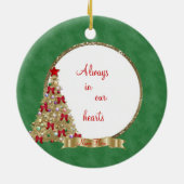 In Geheugenkerstboomfotoversiering Keramisch Ornament (Achterkant)