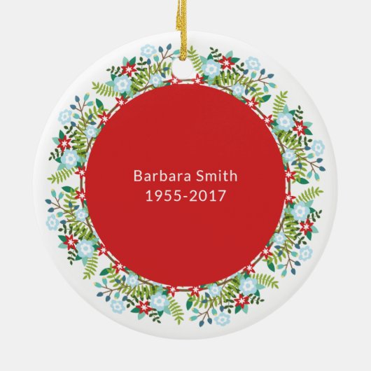 In Geheugenkerstboomversiering Keramisch Ornament (Achterkant)