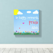 In gelukkige momenten canvas afdruk (Insitu (Houten vloer))