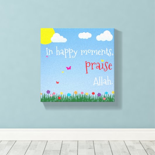 In gelukkige momenten canvas afdruk (Insitu (Houten vloer))