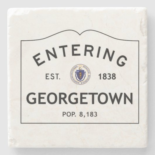In Georgetown Marble Onderzetter Stone Onderzetter (Voorkant)