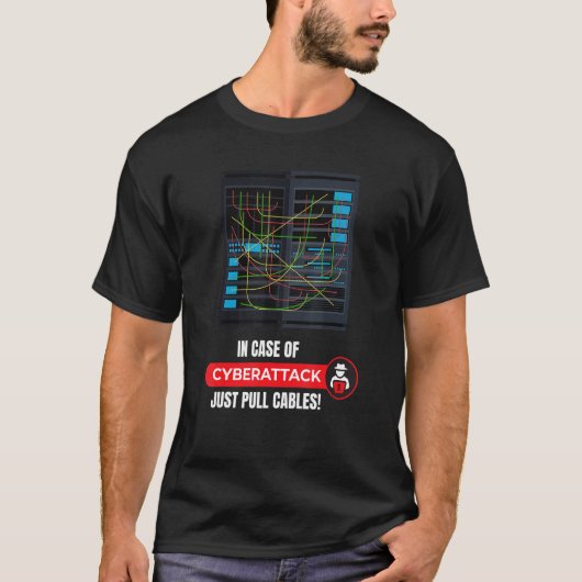 In geval van cyberaanval I Hacker-code hacken IT P T-shirt (Voorkant)