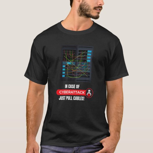 In geval van cyberaanval I Hacker Code Hacking Het T-shirt (Voorkant)