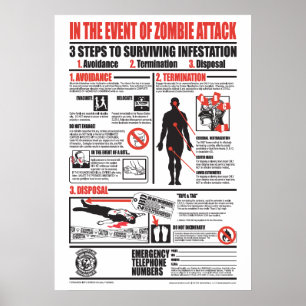 IN GEVAL VAN ZOMBIE-AANSLAG (DELUXE-VERSIE) POSTER