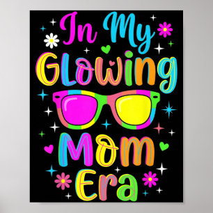 in Glanzende Moeder Tijdperk Retro Groovy Kleurrij Poster