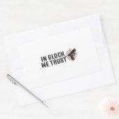 In Glock vertrouwen we Rechthoekige Sticker (Envelop)