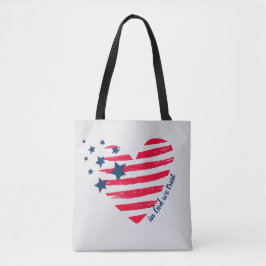 In God Gelooven Wij Patriottisch Hart Tote Bag