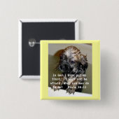 In God heb ik mijn vertrouwen gesteld Vierkante Button 5,1 Cm (Voorkant /achterkant)