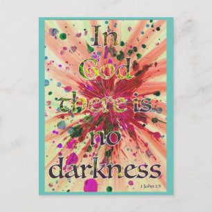 'In God is geen duisternis' 1 Johannes 1:5 Bijbelk Briefkaart
