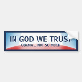 In God niet Obama Bumpersticker (Voorkant)