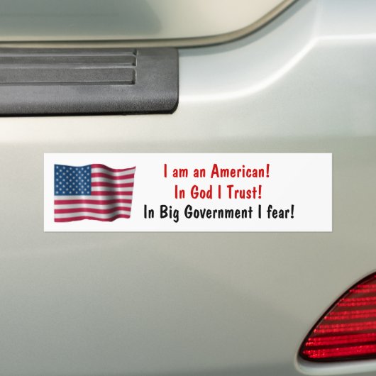 In God vertrouw ik Bumpersticker (Op auto)