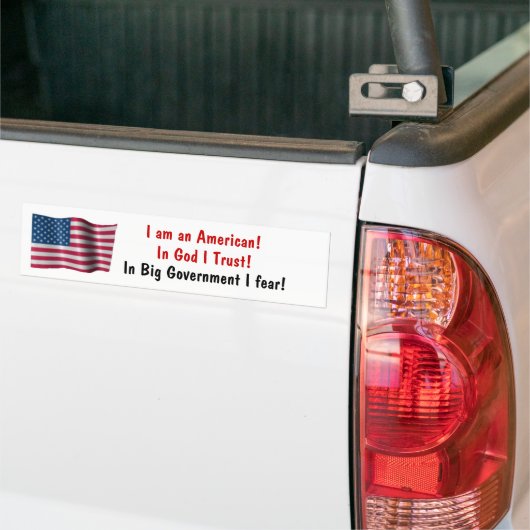 In God vertrouw ik Bumpersticker (Op Truck)