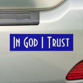 In God vertrouw ik Bumpersticker (Op auto)