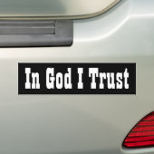 In God vertrouw ik Bumpersticker (Op auto)