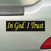 In God vertrouw ik Bumpersticker (Op auto)