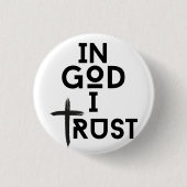 In God vertrouw ik Ronde Button 3,2 Cm (Voorkant)