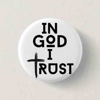 In God vertrouw ik Ronde Button 3,2 Cm