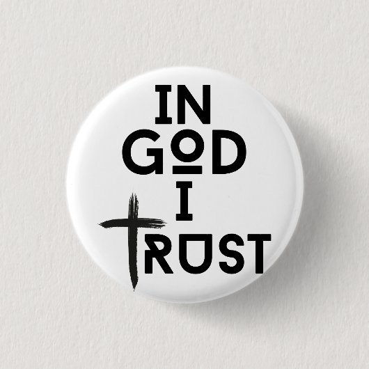 In God vertrouw ik Ronde Button 3,2 Cm (Voorkant)