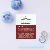 In God vertrouwen, Crucifix, Christelijke Bijbelkl Flyer (Enkel)